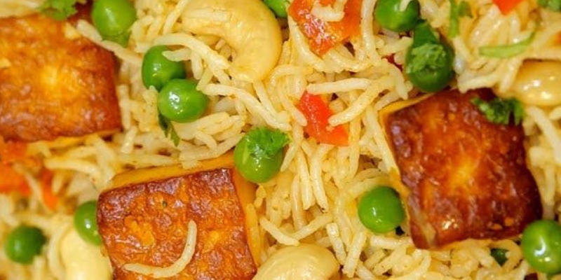 matar paneer pulao recipe